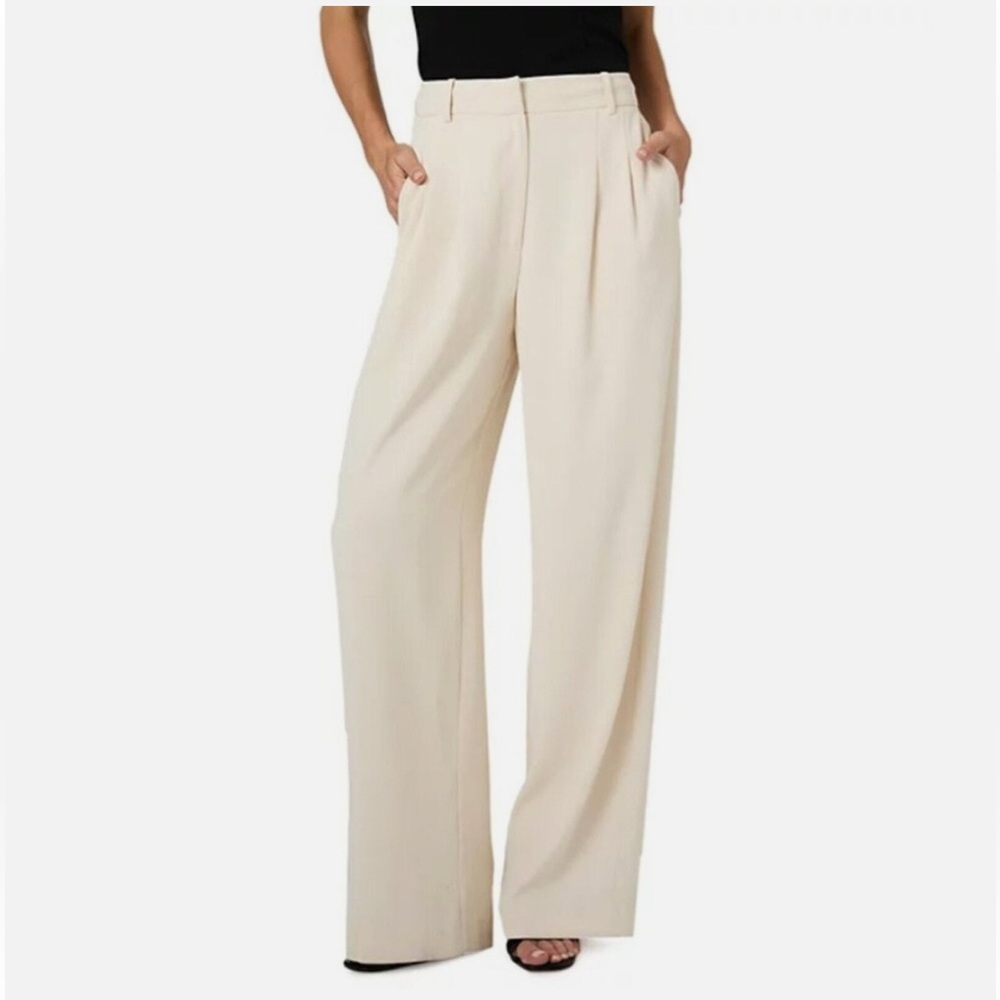 French Connection Cream Wide-Leg Trousers